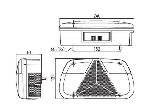 Linke Kontrollleuchte mit 7 Funktionen