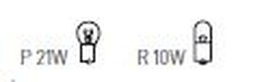 Linke Kontrollleuchte mit Kennzeichenbeleuchtung