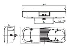Linke Kontrollleuchte mit Kennzeichenbeleuchtung