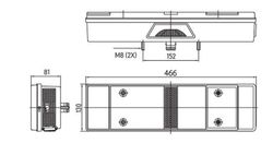 Linkes Rücklicht mit Seitenmarkierungsleuchte und Kennzeichenbeleuchtung