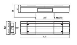 Linke Kontrollleuchte mit Dreieck, Kennzeichenbeleuchtung und Seitenmarkierungsleuchte