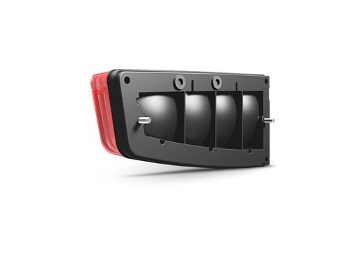 Linke Hybrid-12V-Kontrollleuchte mit Positions- und Kennzeichenbeleuchtung in LED-Technik