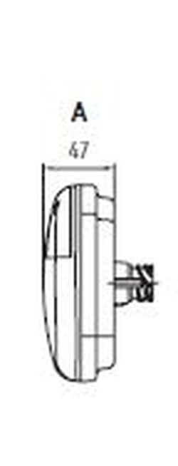 Rechte LED-Kontrollleuchte mit Universalanschluss