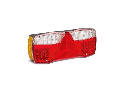 Piloto LED esquerdo com triângulo, com luz de posição e posição lateral em LED.