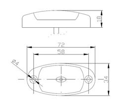 Luz de posición LED ámbar FT-025ZLED - Fristom