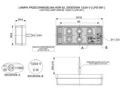 Piloto Led Antiniebla 108x46