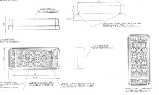 Piloto LED Antiniebla Transparente