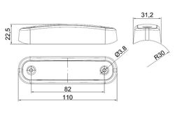 Blaue LED-Positionsleuchte FT-045NLED - Fristom