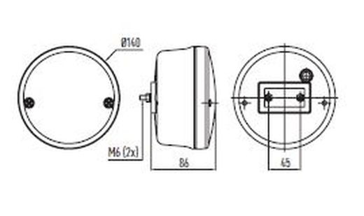 LED-Kontrollleuchte mit Positions-, Brems- und Dynamiklenkungsanzeige