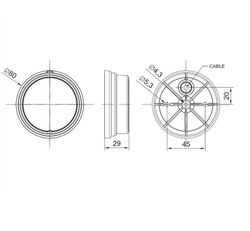 Luz de posición LED roja FT-060CLED - Fristom