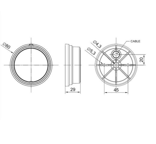 Luz de posición LED roja FT-060CLED - Fristom