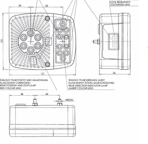 LED-Positions-, Brems- und Blinklicht hinten