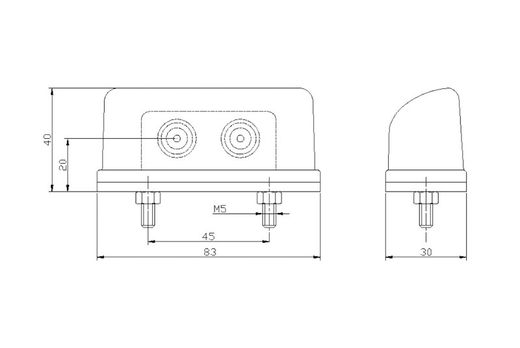 Universelle LED-Kennzeichenleuchte FT-016LED - Fristom