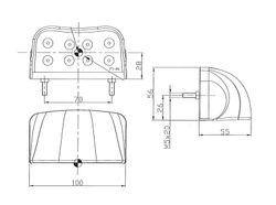 Piloto de matrícula LED universal FT-026LED - Fristom