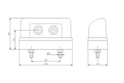Universelle LED-Kennzeichenbeleuchtung FT-016/1 - Fristom