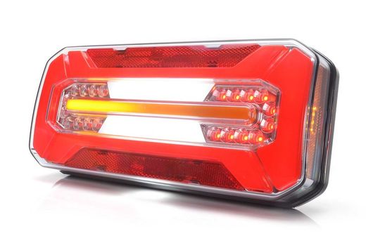 Feu arrière LED multifonction rond droit avec clignotant dynamique 99-1305D - Was