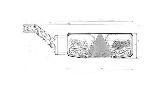 Multifunktions-LED-Rücklicht rechts und Hupe 99-1189 - War