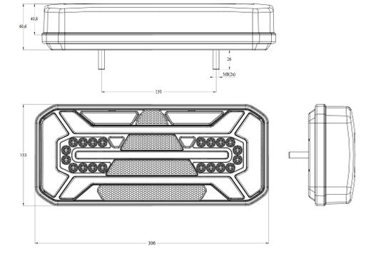 Links dynamischer LED-Multifunktionspilot