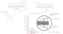 Runde LED-Multifunktions-Kontrollleuchte mit Positions-, Brems- und Blinksignal
