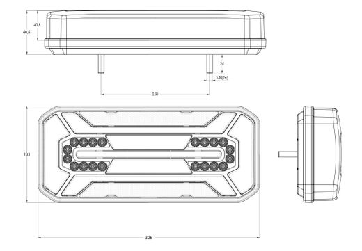 Multifunktions-LED-Positionsleuchte rechts/links mit dynamischem Blinker