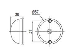 Piloto Posición Ámbar 50mm
