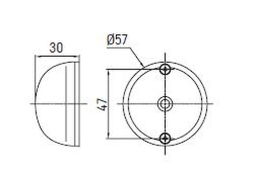 Piloto Posición Ámbar 50mm