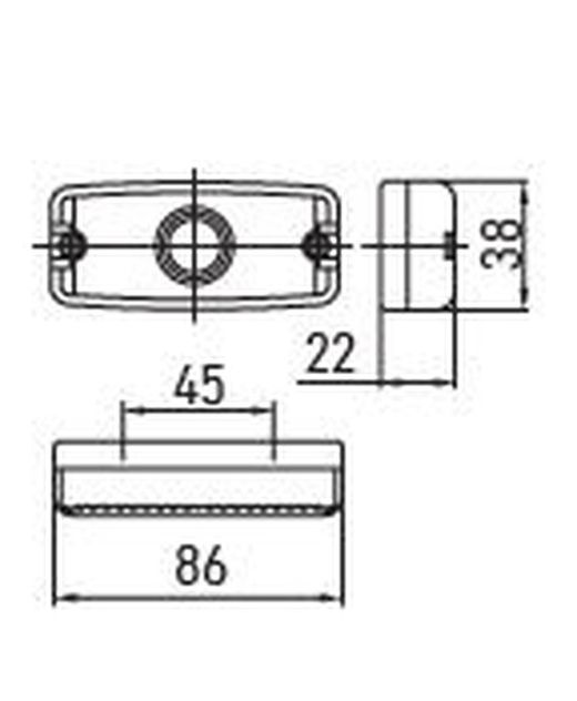 Piloto Posición Horizontal Ámbar Sin Soporte