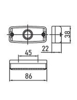 Piloto Posición Horizontal Blanco Sin Soporte