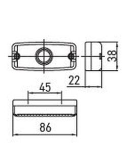Piloto Posición Horizontal Rojo Sin Soporte