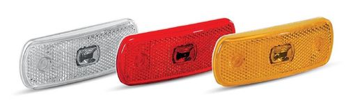 Gelbe LED-Positionsleuchte 12/24 V mit 0,5 m Kabel