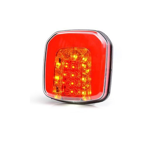 Lanterna traseira LED multifuncional com luz de posição, freio, pisca e luz de placa 99-1088 - Was