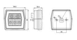 FT-121LED LED-Rückleuchte mit Positions-, Brems- und Blinklicht 12–24 V – Fristom