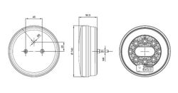 FT-110LED Runde LED-Rückleuchte mit Positions-, Brems- und Blinklicht - Fristom