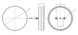 FT-214LED Runde LED-Rückleuchte mit Positions-, Nebel- und Rückfahrscheinwerfern - Fristom