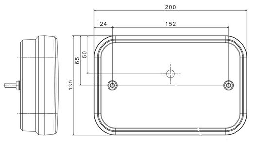 Rechte Anhängerleuchte mit Rückfahrfunktion 12V FT-270PTBLEDCOF - Fristom