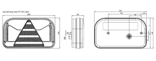 Rechte LED-Multifunktions-Anhängerleuchte