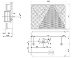 Linke Anhängerleuchte mit Nebelscheinwerfer