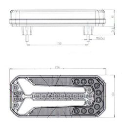 Multifunktions-LED-Rücklicht links und rechts mit dynamischem Blinker 99-1114 - War