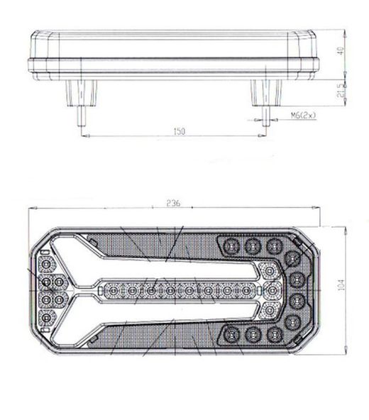 Multifunktions-LED-Rücklicht links und rechts mit dynamischem Blinker 99-1114 - War