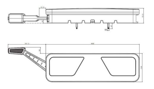Feu arrière LED multifonction gauche et klaxon FT-700-146LLED - Fristom