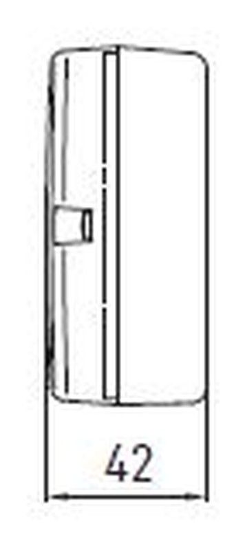 Gelbe/rote Rückleuchte mit Kennzeichenbeleuchtung