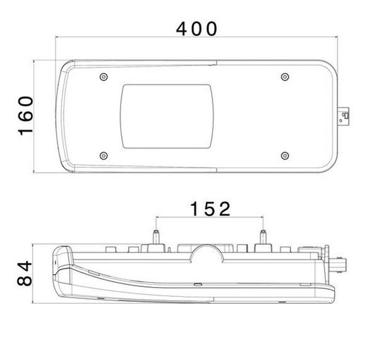 DAF CF-XF (2012–2016) Rückleuchte / Rechts mit seitlichem Anschluss