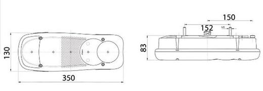 Rechtes/Linkes Rücklicht ohne Kennzeichenbeleuchtung und Reflektor