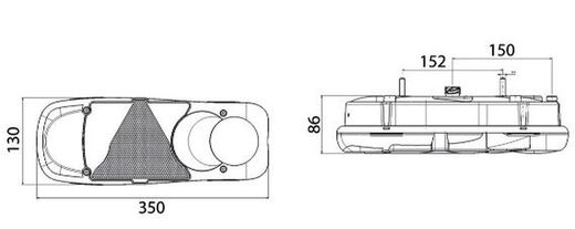 Rechte Rückleuchte LC5t mit Kennzeichenbeleuchtung