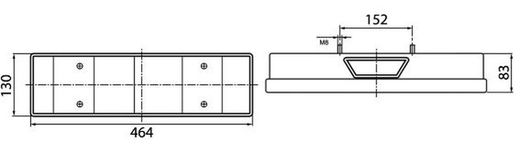 Rechte Rückleuchte LC7 mit Iveco-Heckanschluss