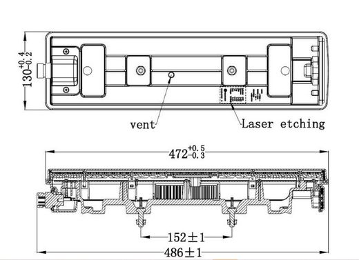 Rechtes Rücklicht LC7 LED mit seitlichem Anschluss