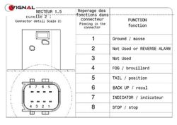 Rechtes Rücklicht LC8 Daf mit Seitenstecker und Kennzeichenbeleuchtung