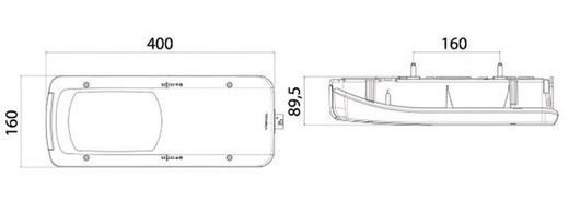Rechtes Rücklicht LC8 Daf mit Seitenstecker und Kennzeichenbeleuchtung