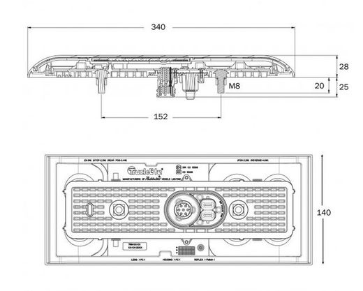 Rechtes hinteres LED-Licht mit 5 Funktionen