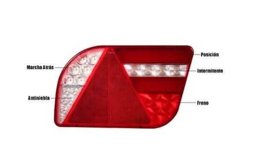 Piloto Trasero Derecho LED 6 Funciones
